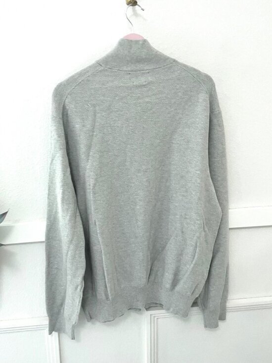 Polo Ralph Lauren Men's Cotton Quarter-Zip Pullover Sweater XXL Grey - Picture 4 of 4